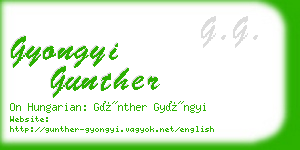 gyongyi gunther business card